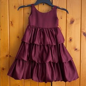 Good Girl brand satin ruffle dress